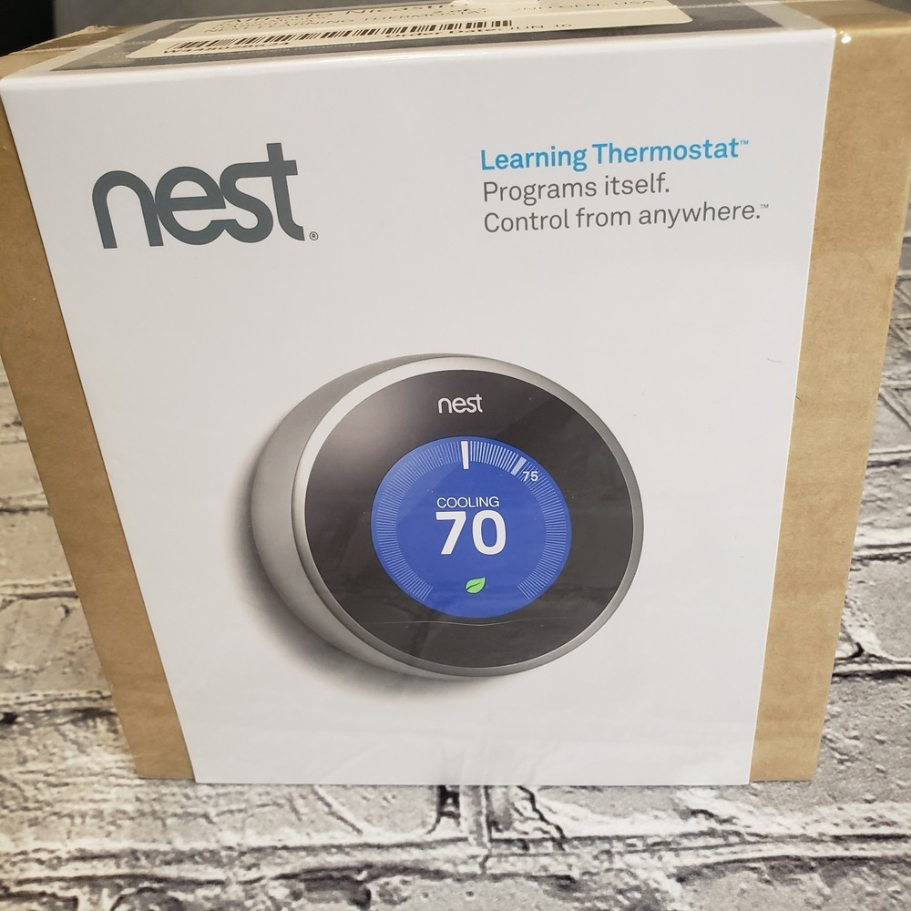 Nest T200577 Learning Thermostat (2nd Generation)  Stainless Steel New Sealed